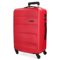 Mala de Viagem / Trolley Grande 75cm 4R ROLL ROAD Flex Vermelha | Ref. 186.5849464C