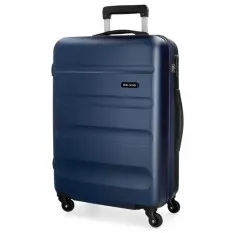 Roll Road Mala/Trolley de Viagem Médio 65cm 4 Rodas Spinner FLEX Azul Marinho - Ref. 186.5849462B