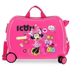 Mala Viagem Infantil 4 Rodas MINNIE Icon Rosa | Ref. 186.2569861