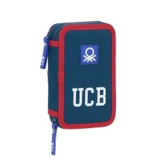 Estojo Escolar Duplo Pequeno 28 Peças Benetton NAVY Azul | Ref. 248.412106854