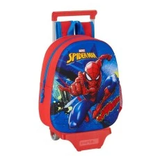 Mochila Infantil 3D 33cm c/ Carro 705 SPIDERMAN Vermelha | Ref. 248.642167020