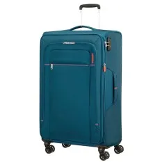 American Tourister Mala de Viagem / Trolley Grande 79cm 4R EXP CROSSTRACK Azul Marinho/Laranja | Ref. 92MA300411