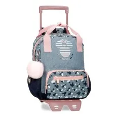 Mochila Infantil Pré-escolar 27cm c/ Carro Mickey DENIM Azul | Ref. 186.32221T1