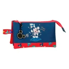 Estojo Escolar Triplo Mickey ON THE MOON Azul | Ref. 186.2264321