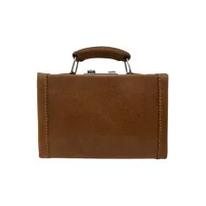 Mala Baú Vintage de Senhora Média Retangular Castanha | Ref. 31.428