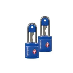 Samsonite ACESSÓRIOS 2x Cadeados com Chave TSA  Azul | Ref. 92CO103911