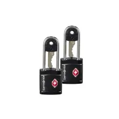 Samsonite ACESSÓRIOS 2x Cadeados com Chave TSA Preto | Ref. 92CO103909