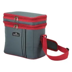 Benzi Lancheira Térmica c/ Tiracolo BZ3589 Cinza/Vermelho | Ref. 53.BZ3589CV