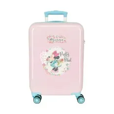 Mala de Cabine / Trolley 55cm 4 Rodas Spinner MINNIE FLORALS Rosa | Ref. 186.2411721