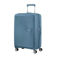 American Tourister Mala de Viagem/ Trolley Médio 67cm 4R EXP SOUNDBOX Azul Pedra | Ref. 9232G00251