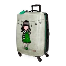 Gorjuss Mala Trolley Médio 67cm 4R Spinner THE LITTLE FRIEND Verde | Ref. 186.3221661B