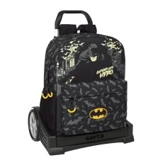 Mochila Escolar 43cm c/ Carro Evolution Batman HERO Preta | Ref. 248.612269860