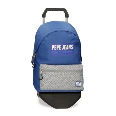 Mochila Escolar Adap. 44Cm c/ Carro Pepe Jeans DARREN Azul | Ref. 186.65623T1