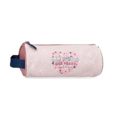 Estojo Escolar Redondo Roll Road ONE WORD Rosa | Ref. 186.4644121