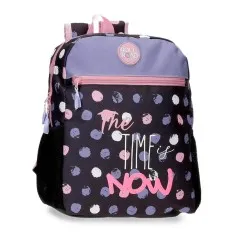 Mochila Pré-Escolar Adap. 33Cm Roll Road THE TIME IS NOW Preta | Ref. 186.46622D1
