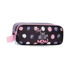 Estojo Escolar Duplo Roll Road THE TIME IS NOW Preto | Ref. 186.4664221