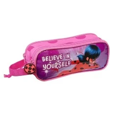Estojo Escolar Duplo Compartimento LADYBUG Fuchsia | Ref. 248.812202513