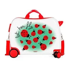 Movom Mala Infantil ABS com 4 Rodas LET HER FLY Vermelho | Ref. 186.3729862