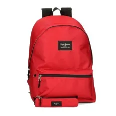 Mochila para Portátil + Estojo Pepe Jeans ARIS Evergreen Vermelha | Ref. 186.63392A5