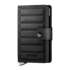Carteira SECRID Premium Miniwallet Emboss Lines Black | Ref. 297.MEL-B