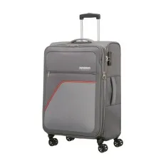 American Tourister Mala de Viagem / Trolley Médio 68cm 4R SKY SURFER Cinza/Laranja | Ref. 92MC190318