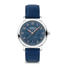 Relógio Montblanc Star Legacy Automatic Date 39mm Azul | Ref. 238.129628