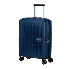 American Tourister Mala de Cabine / Trolley 55cm 4R Exp. AEROSTEP Azul Escuro | Ref. 92MD800141