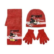 Conjunto de Gorro/Cachecol/Luvas Minnie Mouse Vermelho | Ref 339.VH4143