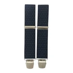 Suspensórios Adulto Joseph Louis c/ Pintas Azul Escuro | Ref. 67.3165AE
