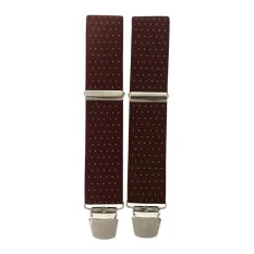Suspensórios Adulto Joseph Louis c/ Pintas Bordô | Ref. 67.3165BO