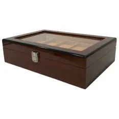 Caixa Protectora para 10 Relógios Madeira Castanho Escuro | Ref. 338.10RCE
