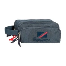 Estojo Escolar 5 Compartimentos Pepe Jeans KAY Azul | Ref. 186.6674521