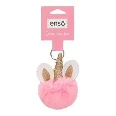 Porta-Chaves Enso Pompom Unicórnio Rosa | Ref. 186.9610221