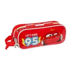 Estojo Escolar Duplo Cars LET’S RACE Vermelho