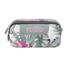 Estojo Escolar Duplo Tropical Sobre Totto 4HW Multicolor | Ref. 330.AC52ECO003Z4HW