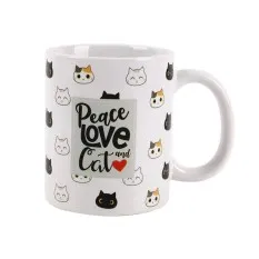 Caneca de Porcelana 295ml iTotal CAT Branca | Ref. 343.XL1890