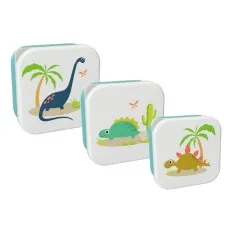Conjunto de Caixas de Lanche I-Drink DINO Turquesa | Ref. 343.ID2217