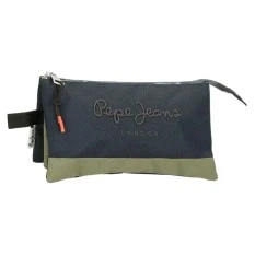 Estojo Escolar Triplo Pepe Jeans CROMWELL Azul Escuro | Ref. 186.6774321