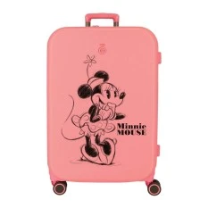 Mala de Viagem / Trolley Médio 70cm 4R Minnie DISNEY 100 HAPINESS Coral | Ref. 186.3669222