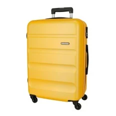 Mala de Viagem / Trolley Médio 65cm 4R ROLL ROAD Flex Amarela | Ref. 186.584946DB