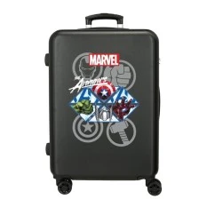 Mala de Viagem / Trolley Médio 65cm 4 Rodas Avengers HEROES Preta | Ref. 186.4961221