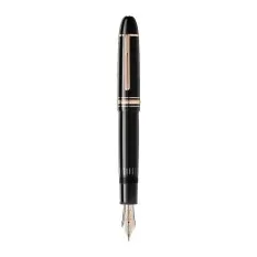 Caneta-tinteiro Montblanc (M) Meisterstück Rose Gold-Coated Preta | Ref. 238.132093