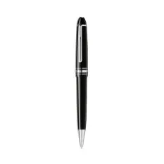 Ballpoint MONTBLANC Meisterstück Revestida Platina Midsize Preta | Ref. 238.132491