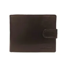 Carteira Documentos c/ Porta-Moedas e Presilha RFID DIPELLE 1802 Castanha | Ref. 254.DP1802C