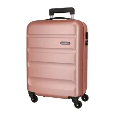 Mala de Cabine / Trolley 55cm 4 Rodas ROLL ROAD Flex Rosa Nude | Ref. 186.584946CA