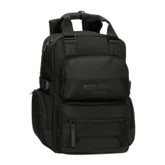 Mochila para Portátil 15” Adapt. PEPE JEANS Bromley 24 Preta | Ref. 186.7062341