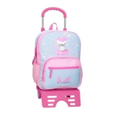 Mochila Escolar Adap. 38Cm c/ Carro ROLL ROAD I Am a Unicorn Azul | Ref. 186.40723T2