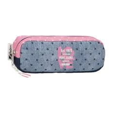 Estojo Escolar Retangular PEPE JEANS Noni Denim Multicolor | Ref. 186.6824021