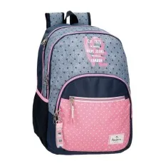 Mochila Escolar Adap. 46Cm 2C PEPE JEANS Noni Denim Multicolor | Ref. 186.68225D1