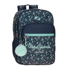 Mochila Escolar Adap. 40Cm 2C PEPE JEANS Alenka Azul Marinho | Ref. 186.67122D1